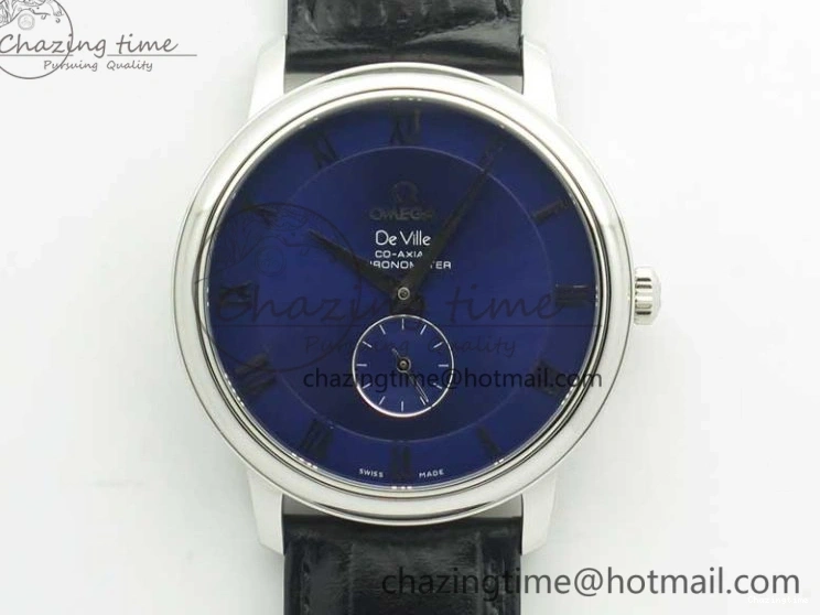 0427 Youthful De Ville Prestige Small Second TWF 1:1 Best Edition Blue Dial on Black Leather Strap MIYOTA 8035